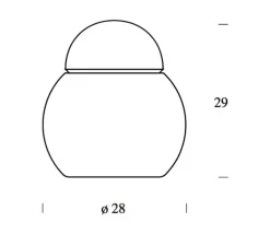 Lampe à poser, Daruma Media, blanc, Ø28cm, H29cm - Fontana Arte