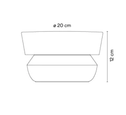 Lampe à poser, d'extérieur, Dots Outdoor, 4700, beige, IP65, LED, dim, 2700K, 1445 lm, Ø20cm, H9cm - Vibia