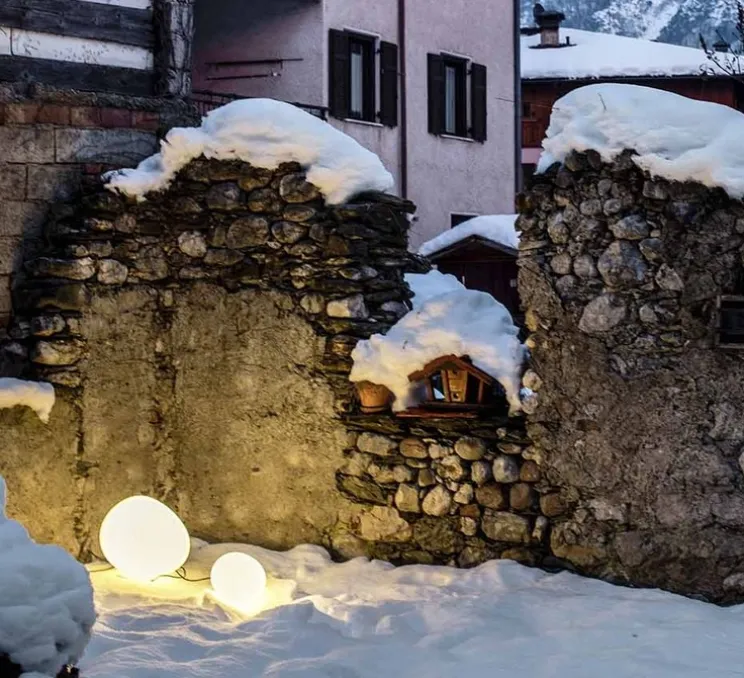 Lampe à poser, d'extérieur, Gregg Outdoor media, blanc, IP65, L31cm, H27cm - Foscarini