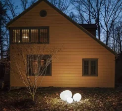 Lampe à poser, d'extérieur, Gregg Outdoor media, blanc, IP65, L31cm, H27cm - Foscarini