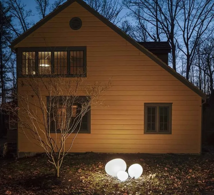 Lampe à poser, d'extérieur, Gregg Outdoor media, blanc, IP65, L31cm, H27cm - Foscarini