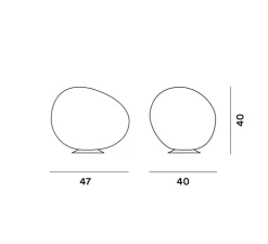 Lampe à poser, d'extérieur, Gregg Outdoor large, blanc, IP65, L47cm, H40cm - Foscarini