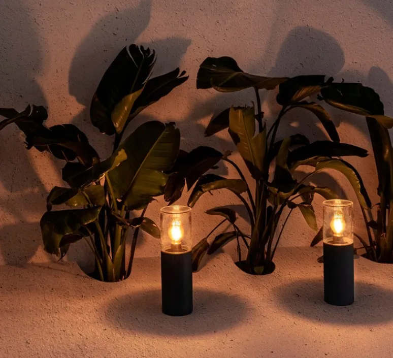 Lampe*Faro Lampe à poser, d'extérieur, Kila 400, , IP65, Ø12cm, H40cm - gris foncé