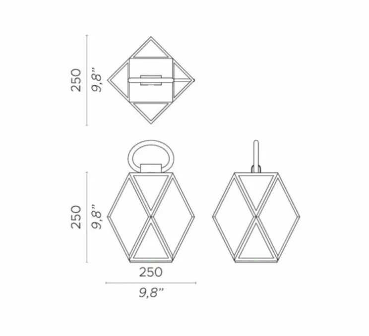Lampe à poser, d'extérieur, Muse Lantern battery, small, bronze et ambre, IP65, LED, 3000k, 430 lm, Ø25cm, H25cm - Contardi