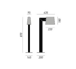 Lampe*Il Fanale Lampe à poser, d'extérieur, Saint Tropez, , L16,5cm, H87cm - marron