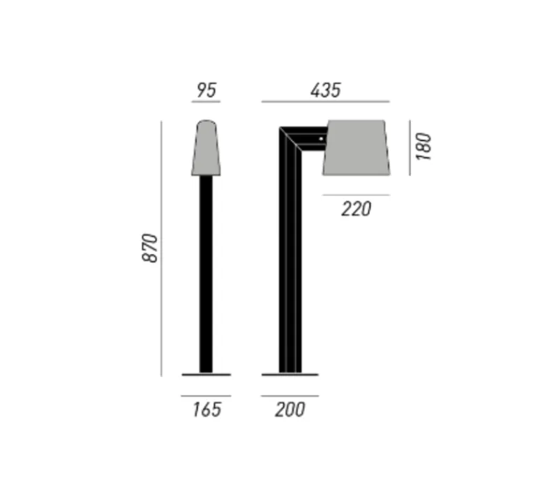 Lampe*Il Fanale Lampe à poser, d'extérieur, Saint Tropez, , L16,5cm, H87cm - marron
