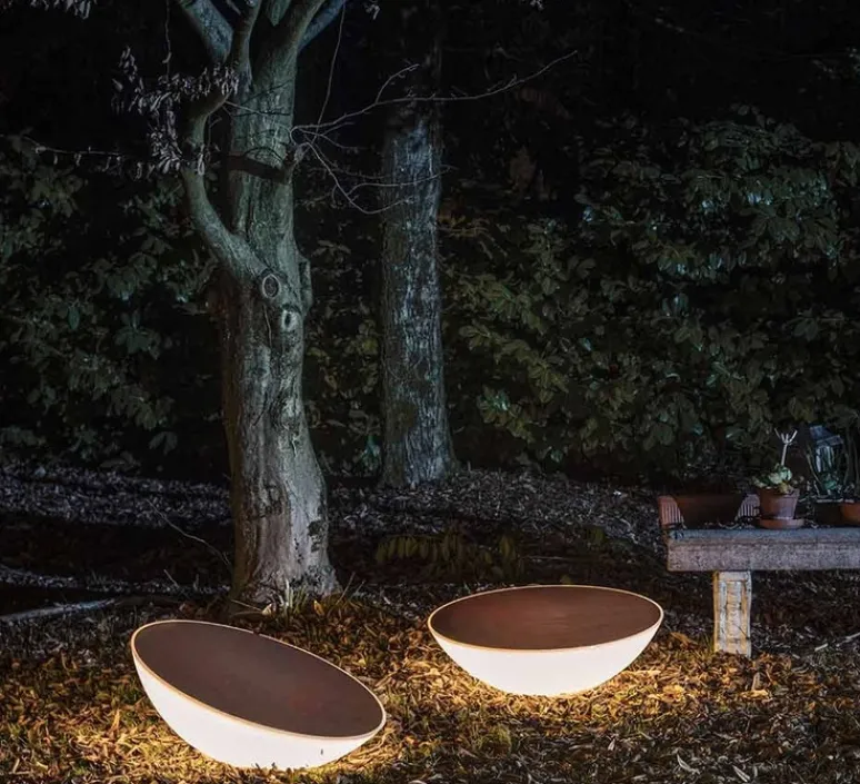 Lampe*Foscarini Lampe à poser, d'extérieur, Solar, , IP65, Ø80cm, H26cm - marron