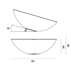 Lampe*Foscarini Lampe à poser, d'extérieur, Solar, , IP65, Ø80cm, H26cm - marron