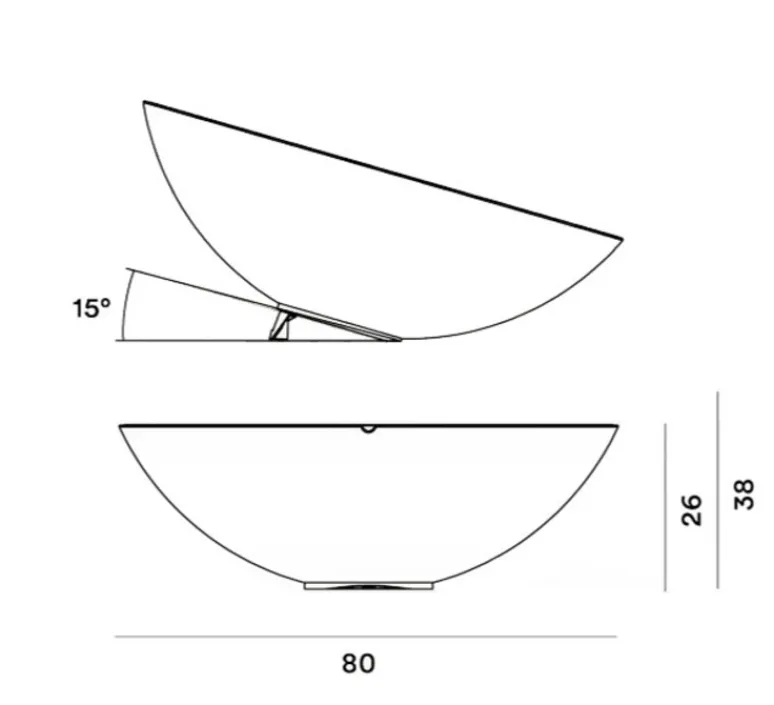 Lampe*Foscarini Lampe à poser, d'extérieur, Solar, , IP65, Ø80cm, H26cm - marron