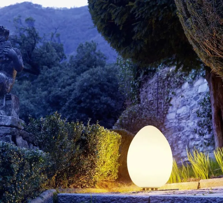 Lampe*Fontana Arte Lampe à poser d'extérieur, Uovo Grande, , IP65, Ø43cm, H62cm - blanc
