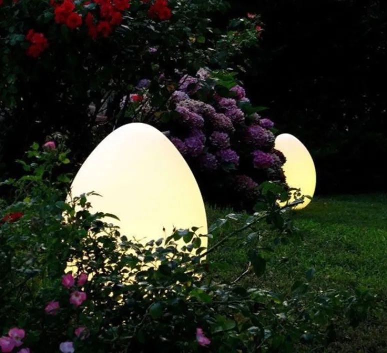 Lampe*Fontana Arte Lampe à poser d'extérieur, Uovo Grande, , IP65, Ø43cm, H62cm - blanc