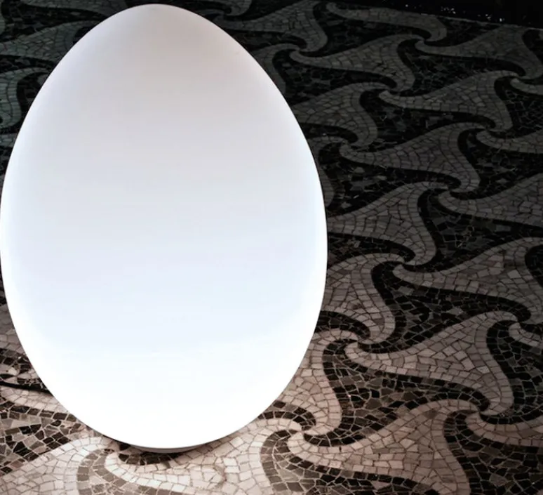 Lampe*Fontana Arte Lampe à poser d'extérieur, Uovo Grande, , IP65, Ø43cm, H62cm - blanc