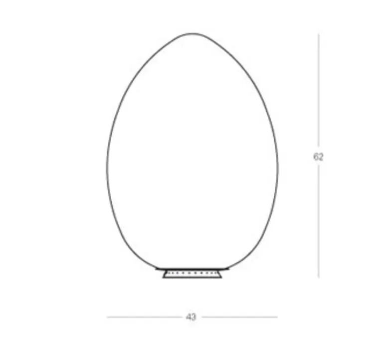 Lampe*Fontana Arte Lampe à poser d'extérieur, Uovo Grande, , IP65, Ø43cm, H62cm - blanc