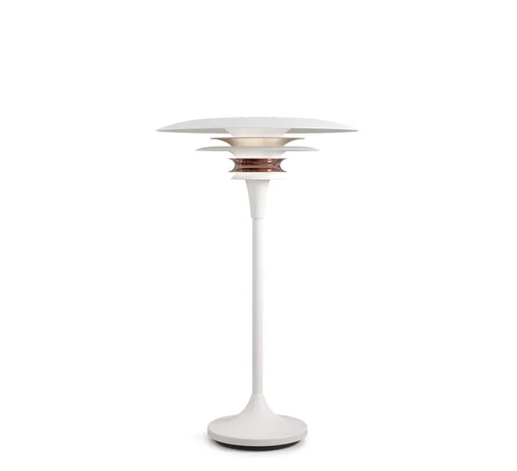 Lampe à poser, Diablo, blanc et rose gold, Ø30cm, H48,4cm - Belid