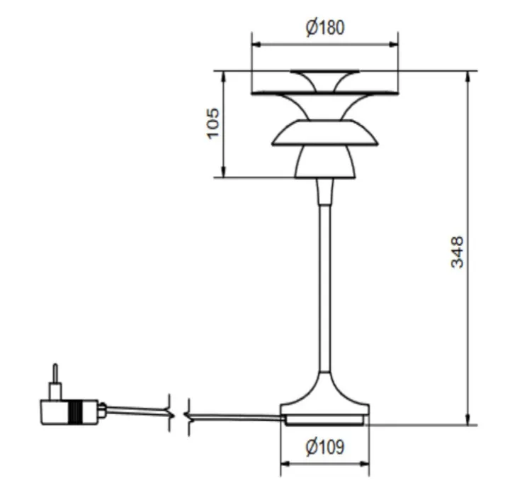 Lampe à poser, Diablo, blanc et rose gold, Ø30cm, H48,4cm - Belid