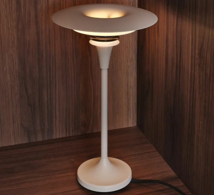 Lampe à poser, Diablo, blanc et rose gold, Ø30cm, H48,4cm - Belid