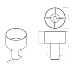 Lampe*Serax Lampe à poser, Earth, abat-jour rond, , Ø35cm, H46cm - blanc