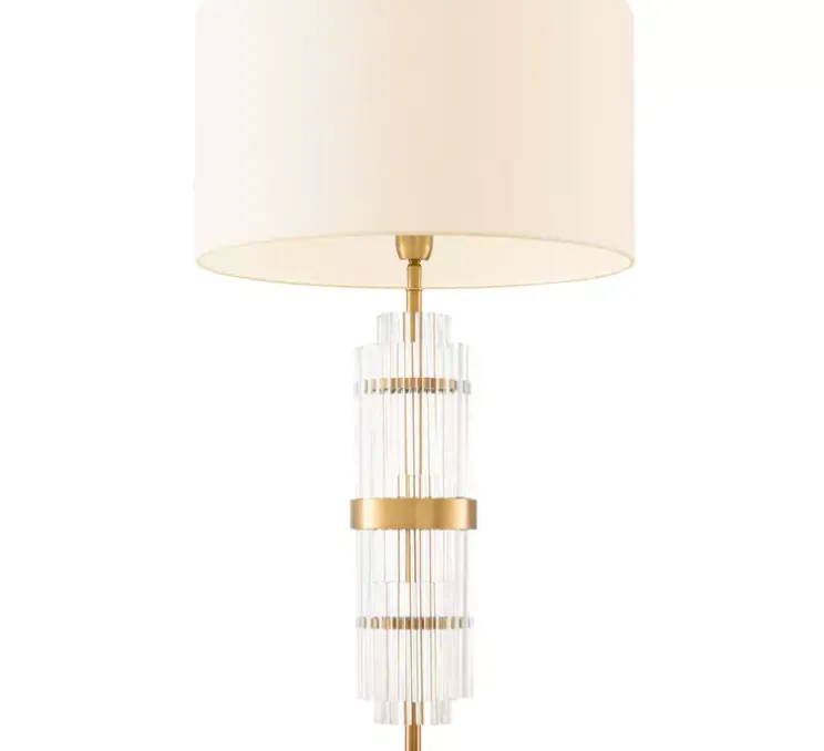 Lampe à poser, East, Laiton antique, verre transparent, L45cm, H78cm - Eichholtz