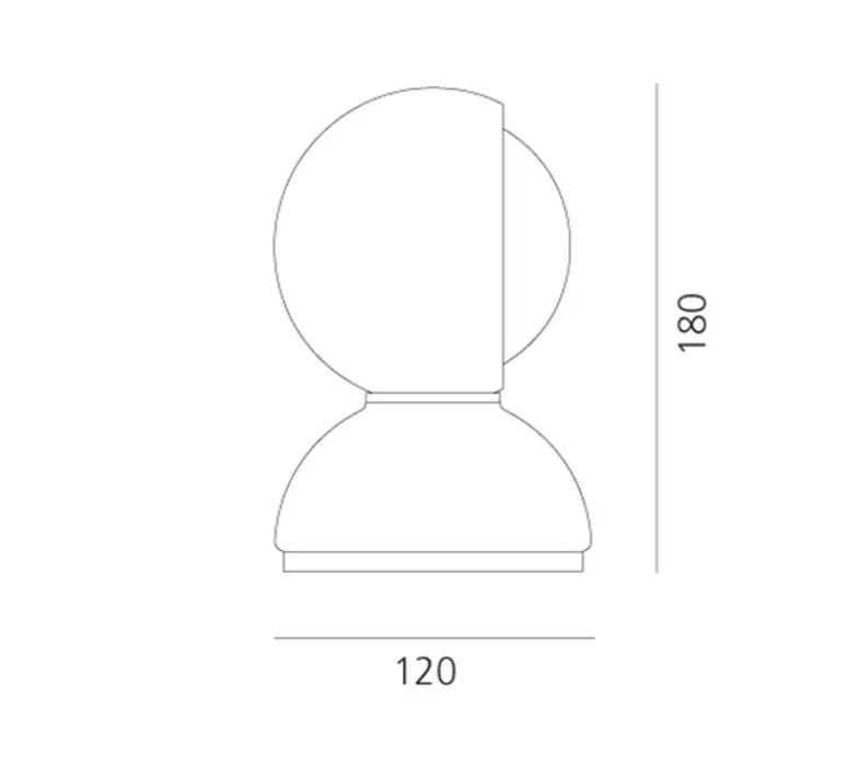 Enfants|Lampe*Artemide Lampe à poser, Eclisse, , Ø12cm, H18cm - jaune