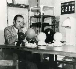 Enfants|Lampe*Artemide Lampe à poser, Eclisse, , Ø12cm, H18cm - miroir