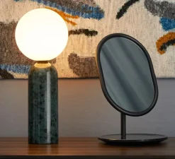 Lampe à poser, Emma Ta, Marbre vert Guatemala, Ø9cm, H40,7cm - Contardi