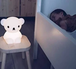 Enfants|Lampe*Mr Maria Lampe à poser enfant, Veilleuse, First Light - Ours Boris, , LED, 2700K, 100lm, L20cm, H21cm - blanc