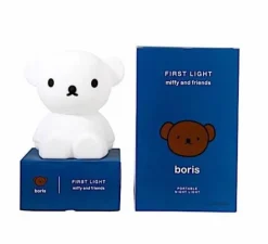 Enfants|Lampe*Mr Maria Lampe à poser enfant, Veilleuse, First Light - Ours Boris, , LED, 2700K, 100lm, L20cm, H21cm - blanc