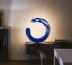 Lampe à poser, Ensō, Bleu Catellani, LED, dim, 2700K, 1749 lm, L25cm, H66cm - Catellani & Smith