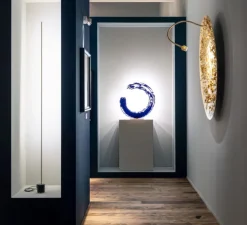 Lampe à poser, Ensō, Bleu Catellani, LED, dim, 2700K, 1749 lm, L25cm, H66cm - Catellani & Smith