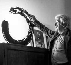 Lampe à poser, Ensō, Bleu Catellani, LED, dim, 2700K, 1749 lm, L25cm, H66cm - Catellani & Smith