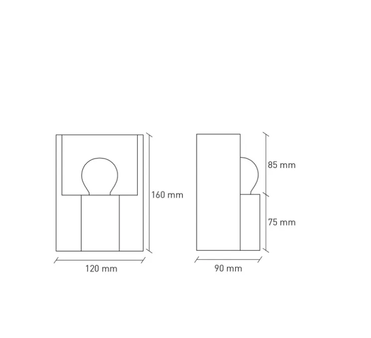 Lampe à poser, Esse, Ambre jaune, L12cm, H16cm - Plato Design