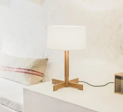 Lampe*Santa & Cole Lampe à poser, FAD, , Ø40cm, H61cm - bois, blanc
