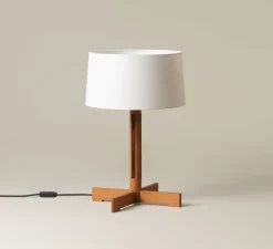 Lampe*Santa & Cole Lampe à poser, FAD, , Ø40cm, H61cm - bois, blanc
