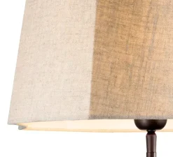 Lampe*Eichholtz Lampe à poser, Falcon, , L35cm, H75,5cm - bronze, abat-jour lin