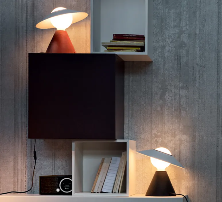 Enfants|Lampe*Stilnovo Lampe à poser, Fante, , Ø30,1cm, H28cm - rouge