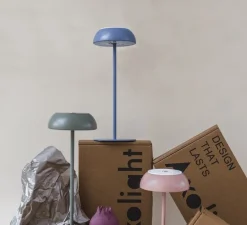 Lampe à poser, Float, poudre de mauve, blanc, IP55, LED, dim, 2700K, 200 lm, Ø13,5cm, H34,7cm - Axolight