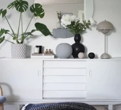 Lampe à poser, Flowerpot VP3, gris beige, Ø23cm, H50cm - Andtradition