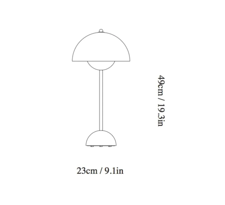 Lampe à poser, Flowerpot VP3, gris beige, Ø23cm, H50cm - Andtradition