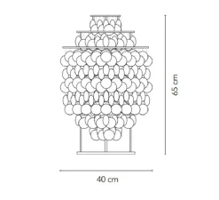 Lampe*Verpan Lampe à poser, Fun 1TM, , Ø40cm, H65cm - nacre, blanc