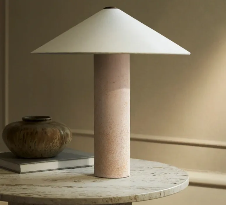 Lampe*Lyfa Lampe à poser, Futé 400, , LED, dim, 2700K, Ø40cm, H42,4cm - céramique naturelle