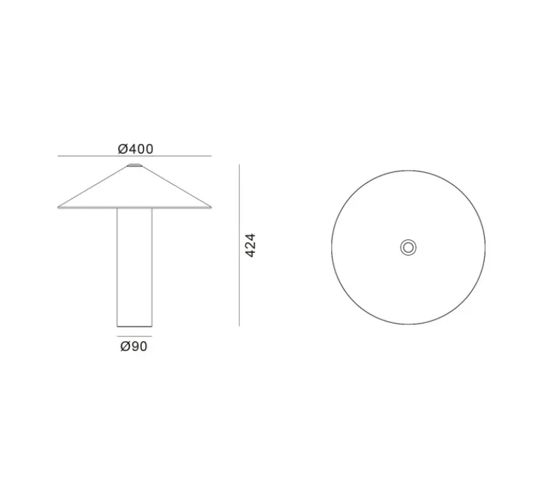 Lampe*Lyfa Lampe à poser, Futé 400, , LED, dim, 2700K, Ø40cm, H42,4cm - céramique naturelle