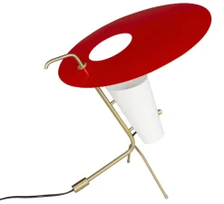 Lampe à poser, G24 Guariche, rouge, Ø39cm, H42cm - Sammode