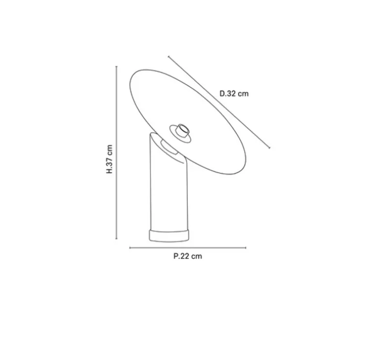 Lampe à poser, Gatsby, Arcs brique, Ø32cm, H37cm - Market Set