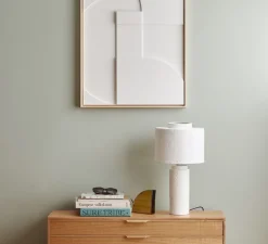 Lampe à poser, Gesso, blanc mat, Ø28,5cm, H51cm - HK Living