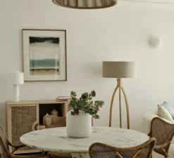 Lampe à poser, Gesso, blanc mat, Ø28,5cm, H51cm - HK Living