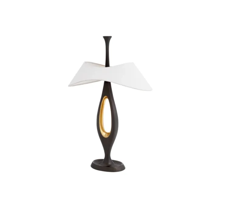 Lampe à poser, Gianfranco, Gunmetal, laiton poli, L41,5cm, H63cm - Eichholtz