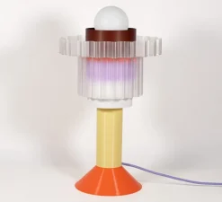 Lampe|Enfants*Warren & Laetitia Lampe à poser, Gigi XL à poser, , Ø28cm, H51cm - violet, jaune, marron, orange