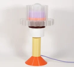 Lampe|Enfants*Warren & Laetitia Lampe à poser, Gigi XL à poser, , Ø28cm, H51cm - violet, jaune, marron, orange