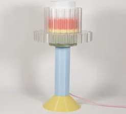 Lampe|Enfants*Warren & Laetitia Lampe à poser, Gigi XL à poser, , Ø28cm, H51cm - menthe, bleu, jaune, corail