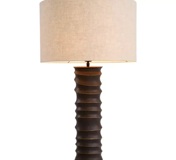 Lampe à poser, Gilardon, bronze, lin, L50cm, H84cm - Eichholtz